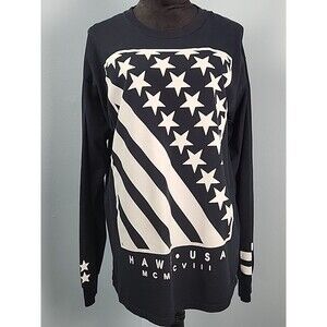 Tony Hawk Long Sleeve Hawk USA MCMXCVIII Flag Shirt Skater Skateboard